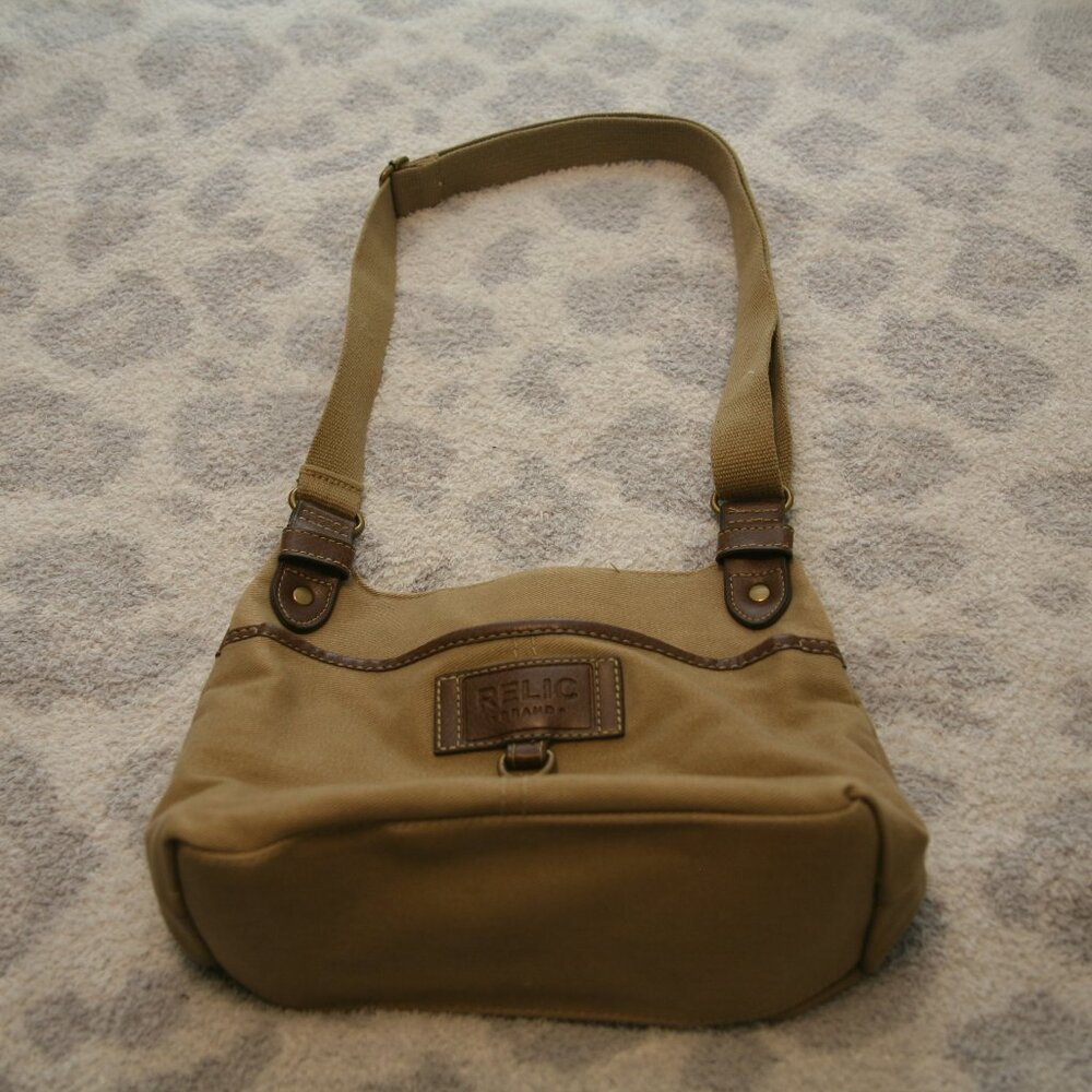 Relic Canvas Shoulder Purse Bag, Khaki